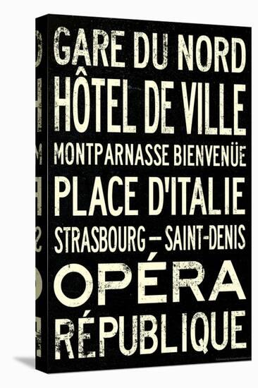 Paris Metro Stations Vintage Retro Metro Travel-null-Stretched Canvas