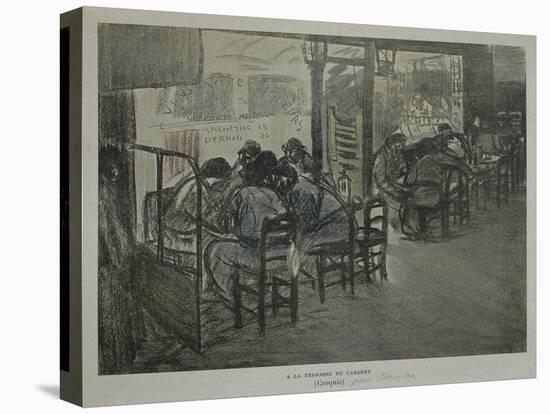 Paris on Terrace of Café-Théophile Alexandre Steinlen-Premier Image Canvas