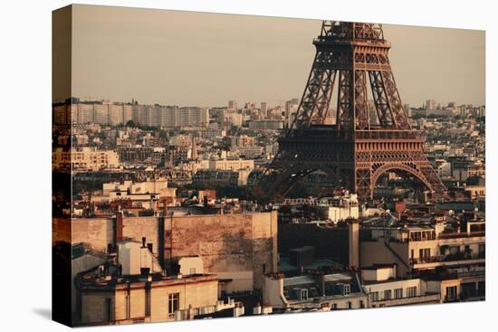 Paris Rooftop View Skyline and Eiffel Tower in France.-Songquan Deng-Premier Image Canvas