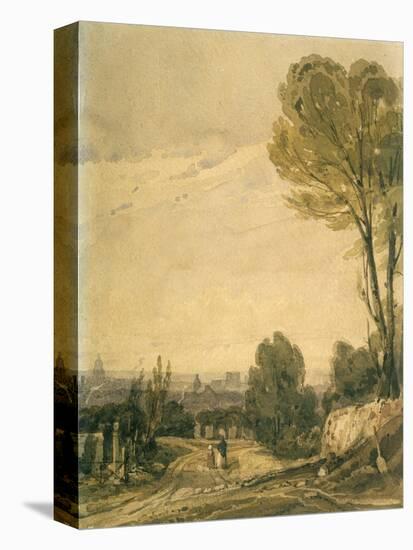 Paris Seen from the Pere Lachaise Cemetery, C1825-Richard Parkes Bonington-Premier Image Canvas