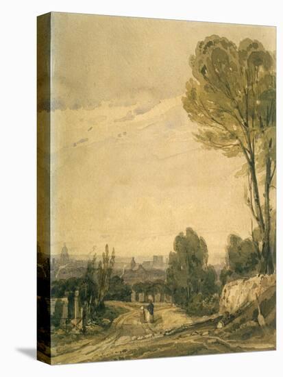 Paris Seen from the Pere Lachaise Cemetery, C1825-Richard Parkes Bonington-Premier Image Canvas