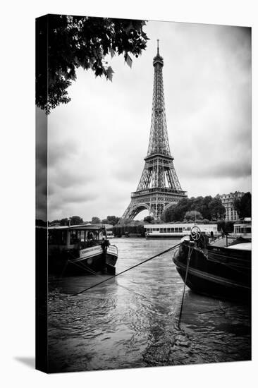 Paris sur Seine Collection - Barges along River Seine with Eiffel Tower XIII-Philippe Hugonnard-Premier Image Canvas