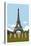 Paris Travel Poster-Michael Jon Watt-Premier Image Canvas