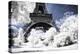 Paris under the snow - In the Style of Oil Painting-Philippe Hugonnard-Premier Image Canvas
