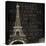 Paris-Jace Grey-Stretched Canvas