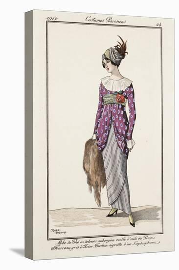 Parisian Costume Illustration-null-Stretched Canvas