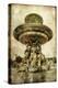 Parisian Details Series -Fountain -  Vintage Picture in Watercolor Style-Maugli-l-Stretched Canvas