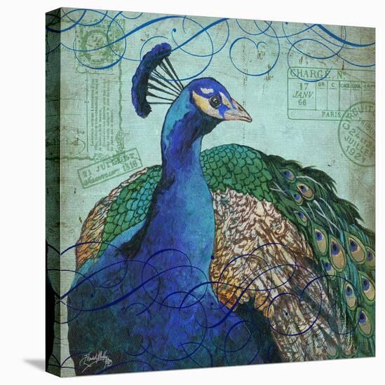 Parisian Peacock I-Elizabeth Medley-Stretched Canvas