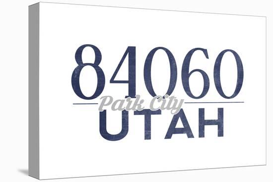 Park City, Utah - 84060 Zip Code (Blue)-Lantern Press-Stretched Canvas