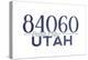 Park City, Utah - 84060 Zip Code (Blue)-Lantern Press-Stretched Canvas