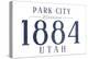 Park City, Utah - Established Date (Blue)-Lantern Press-Stretched Canvas