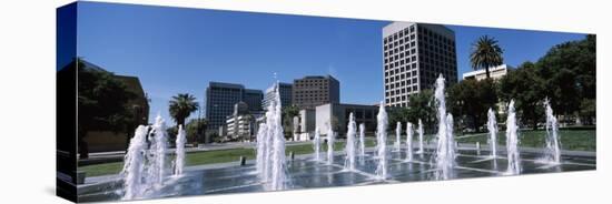 Park Fountain, Plaza De Cesar Chavez, Downtown San Jose, San Jose, Santa Clara County, California-null-Premier Image Canvas