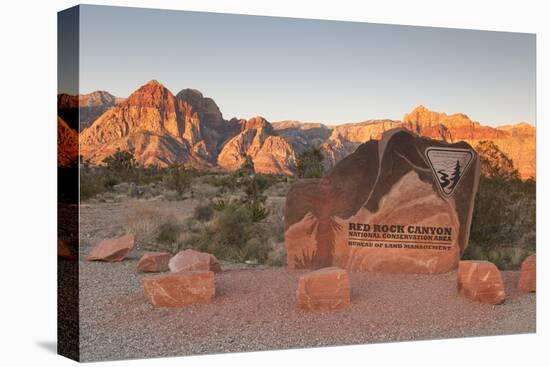 Park Sign Red Rock Canyon Outside Las Vegas, Nevada, USA-Michael DeFreitas-Premier Image Canvas