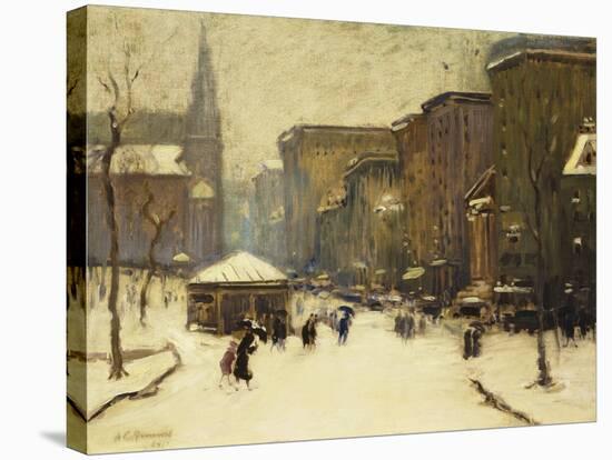 Park Street Church in Snow, 1913-Arthur Clifton Goodwin-Premier Image Canvas