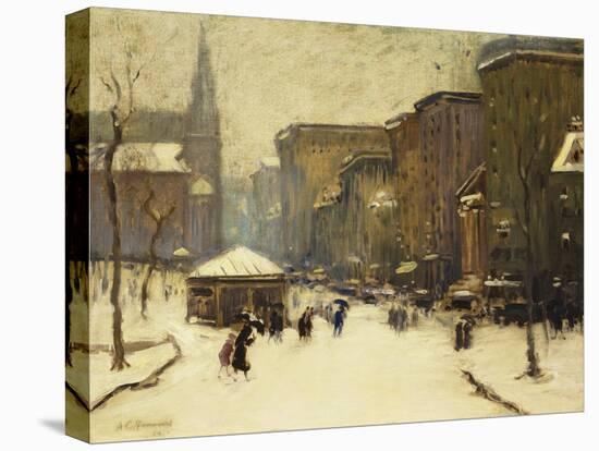 Park Street Church in Snow, 1913-Arthur Clifton Goodwin-Premier Image Canvas
