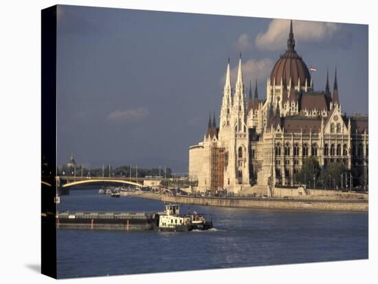 Parliament and Danube, Budapest, Hungary-Dave Bartruff-Premier Image Canvas