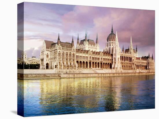 Parliament Building and Danube River, Budapest, Hungary-Miva Stock-Premier Image Canvas