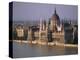 Parliament Buildings and River Danube, Budapest, Hungary, Europe-John Miller-Premier Image Canvas