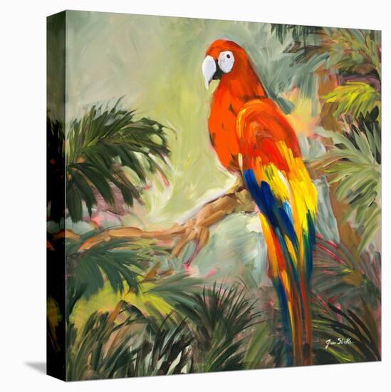 Parrots at Bay I-Jane Slivka-Stretched Canvas