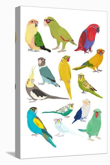 Parrots-Hanna Melin-Stretched Canvas