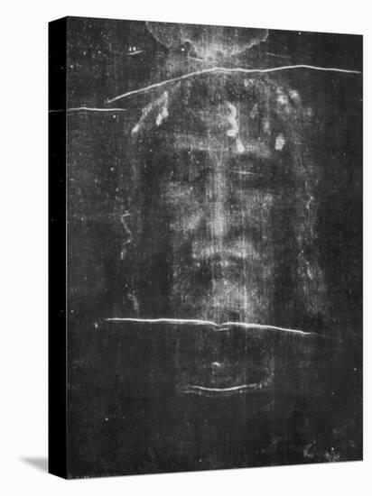 Part of the First Photograph of the Shroud Showing the Face-null-Premier Image Canvas