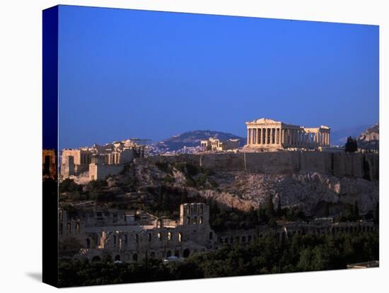 Parthenon from Filopapou at Dusk, Athens, Greece-Walter Bibikow-Premier Image Canvas