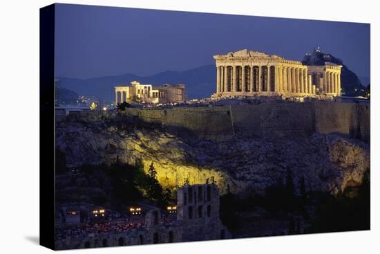 Parthenon Illuminated at Dusk-Paul Souders-Premier Image Canvas