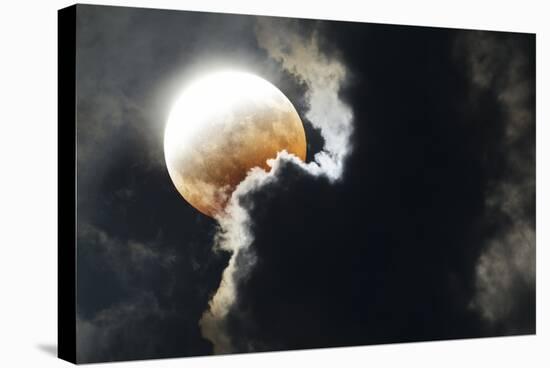 Partial Lunar Eclipse-Detlev Van Ravenswaay-Premier Image Canvas