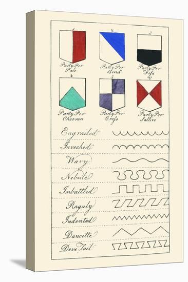 Partition Lines for Shields of Heraldry-Hugh Clark-Stretched Canvas