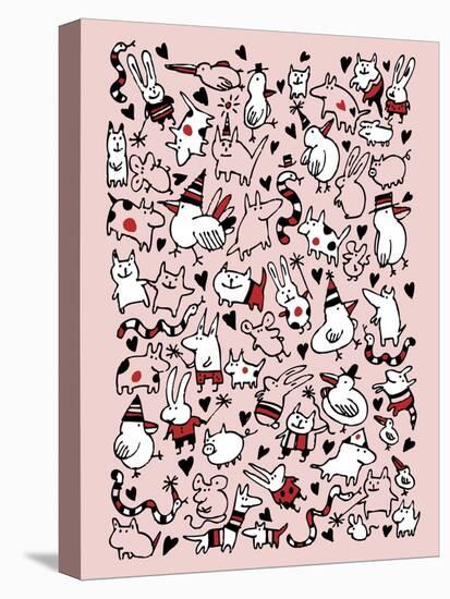 Party Animals-Carla Martell-Premier Image Canvas