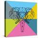 Party Elephant Polygon 2-Lisa Kroll-Stretched Canvas