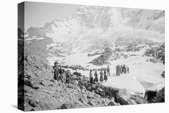 Party of Women Mountaineers in the North Cascades, Circa 1909-Asahel Curtis-Premier Image Canvas
