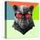 Party Panther in Red Glasses-Lisa Kroll-Stretched Canvas