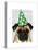 Party Pug-Fab Funky-Stretched Canvas