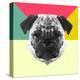 Party Pug-Lisa Kroll-Stretched Canvas