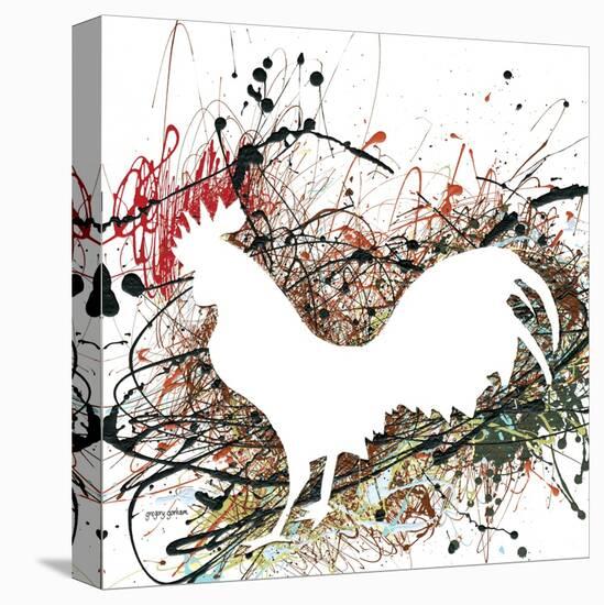 Party Rooster II-Gregory Gorham-Stretched Canvas