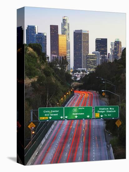 Pasadena Freeway (Ca Highway 110) Leading to Downtown Los Angeles, California, United States of Ame-Gavin Hellier-Premier Image Canvas