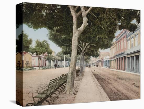 Paseo Del Prado, Havana' Steet of the Meadow-William Henry Jackson-Stretched Canvas