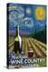 Paso Robles Wine Country, California - Vineyard - Starry Night - Lantern Press Artwork-Lantern Press-Stretched Canvas