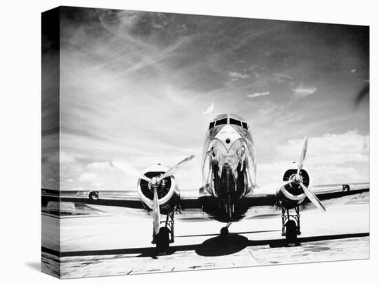 Passenger Airplane on Runway-Philip Gendreau-Premier Image Canvas