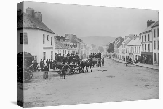 Passenger Carts in the Main Street of Kenmare, Ireland, 1890s-Robert French-Premier Image Canvas