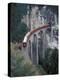 Passenger Train on Rock Bridge, Switzerland-Gavriel Jecan-Premier Image Canvas