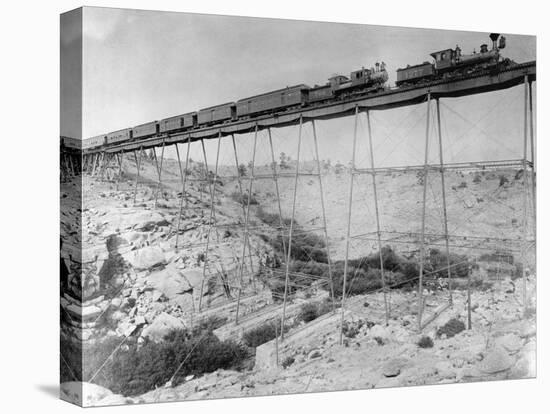 Passenger Train with Two Locomotives-William Henry Jackson-Premier Image Canvas