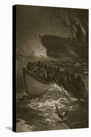 Passengers Leaving the Titanic in the Life-Boats-null-Premier Image Canvas