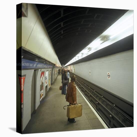Passengers Waiting at Blackhorse Tube Station on the Victoria Line, London, 1974-Michael Walters-Premier Image Canvas