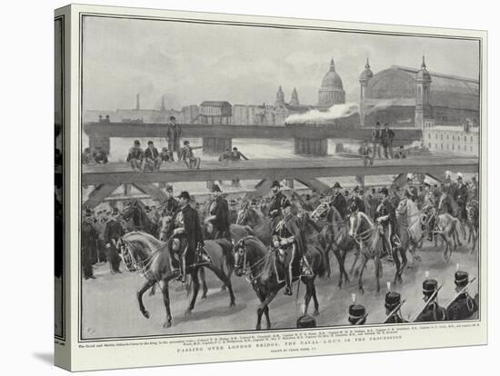Passing over London Bridge, the Naval Adc's in the Procession-Frank Dadd-Premier Image Canvas