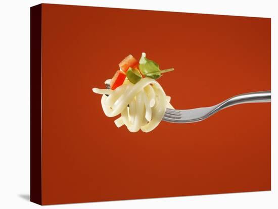Pasta with Vegetables on a Fork-Kröger & Gross-Premier Image Canvas