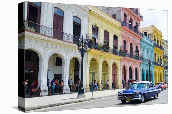 Pastel Buildings Near City Center, Havana, Cuba-Bill Bachmann-Premier Image Canvas