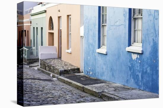 Pastel Colored Homes on Cobblestone Street in Bo-Kaap Residential District-Kimberly Walker-Premier Image Canvas