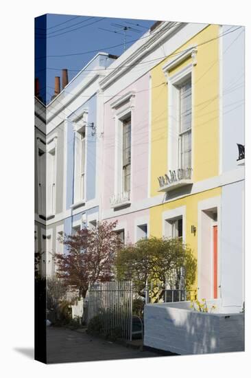 Pastel-Coloured Row of Houses-Natalie Tepper-Stretched Canvas